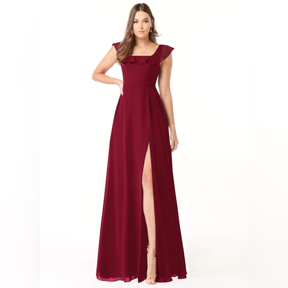 Azazie Burgundy Evening Gown
